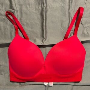 VS Padded Pink Red Tshirt Bra 34D